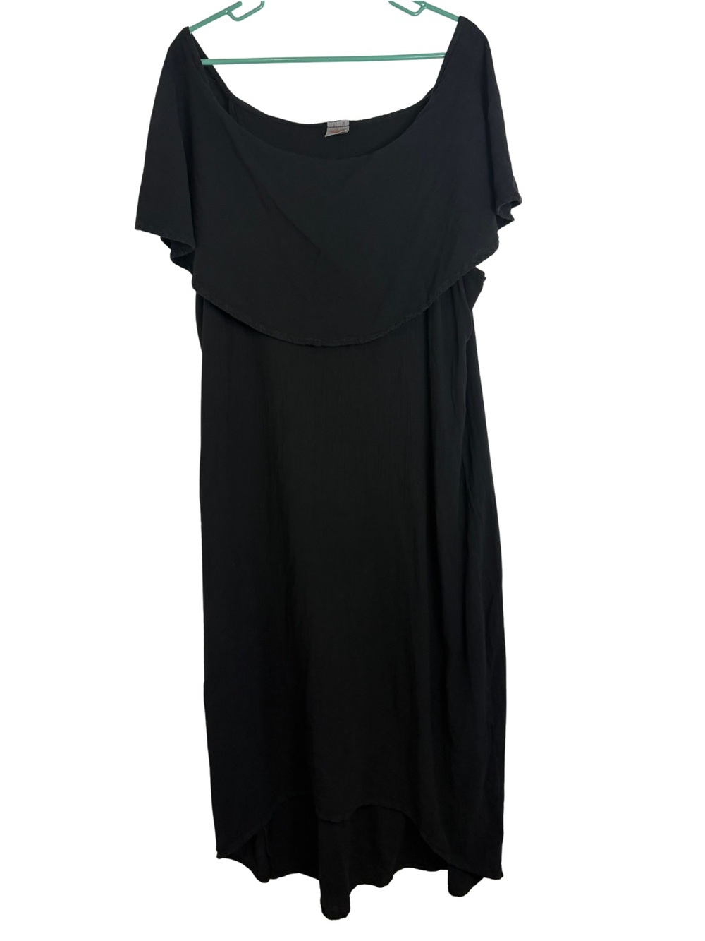 Manta Del Lago Off-Shoulder Black Maxi Dress Size XL